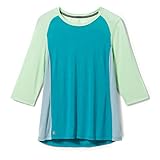 Smartwool Women's Ultralite Mountain Bike 3/4 Sleeve Tee Deep Lake L