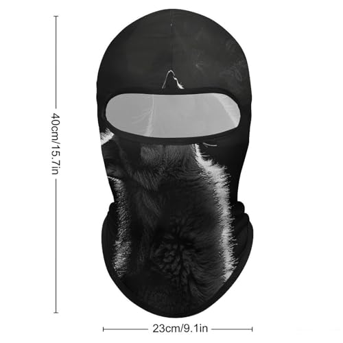 Balaclava con Diseño de Lobo Mirando a la Luna para Hombres y Mujeres, Máscara Facial Antisolar Transpirable para Cabeza Completa para Senderismo, Ciclismo, Correr, Conducción miniatura 2