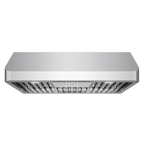 COSMO COS-QB75 30 in. Haven Collection 500 CFM Ducted Under Cabinet Range Hood, Button Control, LED Lights, Stainless Steel