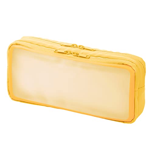 プラス ポーチ ジブンイロ ナカ見え ガジェットポーチL イエロー TW-BG002L 428-764
