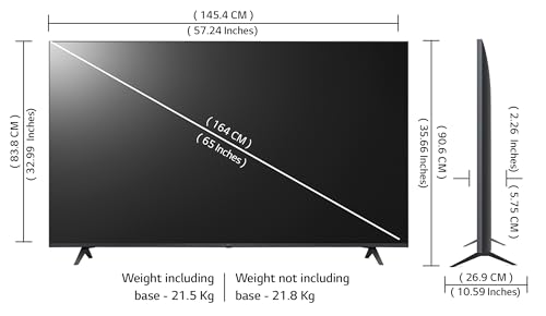 Image of LG 164 cm (65 inches) 4K Ultra HD Smart LED TV 65UQ8020PSB (Dark Iron Gray)