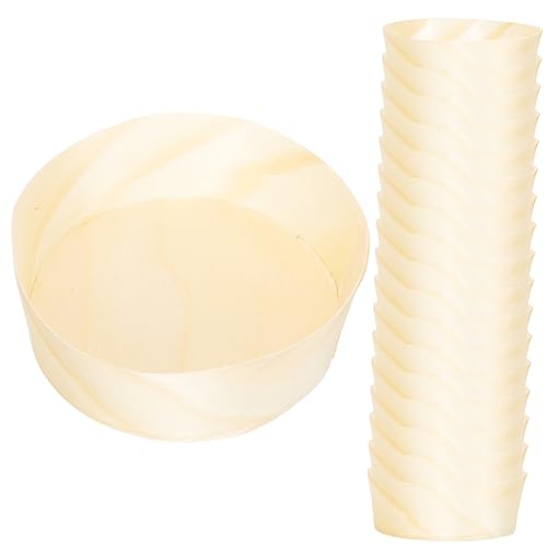 SOLUSTRE Unique Boat-shape Sushi Plates 50pcs Wooden Dessert Storage Box Pastry Plate Food Display for Weddings