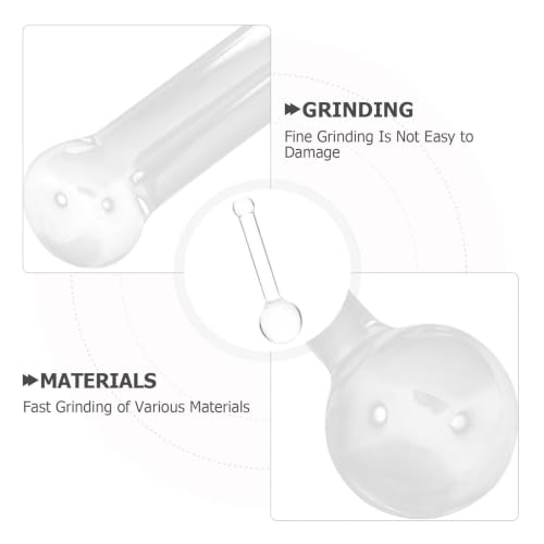 Mortero de cristal SEWACC machacador portátil para cocina y laboratorio 7