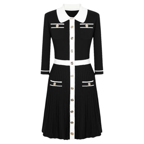 Robe en tricot manches longues ajustée et élastique pour femme active