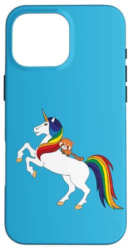 Cute Kawaii Kids Womens Girls Unicorn Red Panda Lover �X�}�z�P�[�X iPhone 16 Pro Max �p