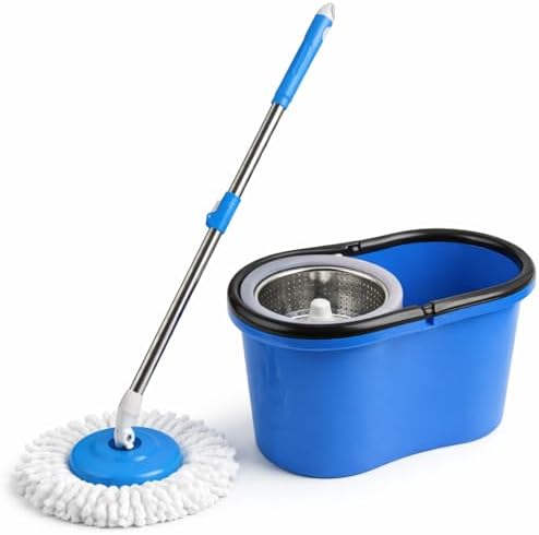 Mop Giratório Fit com Balde 8L - Centrífuga Eficiente - Cabo em A...