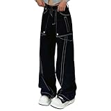jeans damen baggy boyfriend mom wide leg weites bein mdchen y2k high waist straight jeggings stretch weie