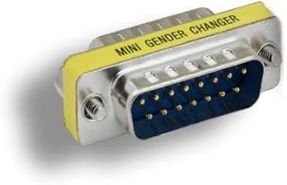 Kentek Mini DB15 15 Pin Male to Male M/M for PC Game Joystick Mini Adapter Gender Changer Coupler D-Sub