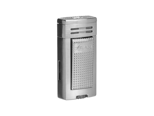 XIKAR® Ion Double-Jet Flame Cigar Lighter. with Textured Trigger Button and a Safety Mechanism. (Gunmetal)