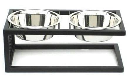 Pets Empire Wrought Dog Bowl | Iron Stand Dog Food Bowl | No-Slip Pet Feeder Stand | Dog Cat Feeding Station with 2 Stainless Steel Dog Bowls for Small Medium Large Dogs | 2x1600ml (X-Large) (B09Q1DF9Q3) Amazon Price History, Amazon Price Tracker