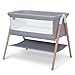 Simmons Kids Koi by The Bed Bassinet with Breathable Mesh and Natural Beechwood Legs, Dove Grey