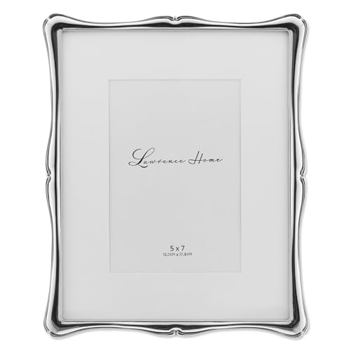Lawrence Frames 710280 710280 Silver Metal Romance 8x10 Matted for 5x7 Picture Frame