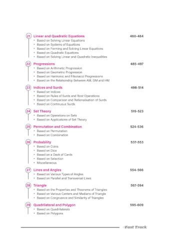 Image of Arihant Fast Track Arithmetic | 4000+ MCQs & PYQs with Short Tricks, Fast Calculations & Level-Wise Practice | Useful for SSC, Banking, Railway, ... & CUET | Completely Revised Edition 2027