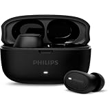 PHILIPS, Fone de Ouvido Sem Fio TWS, TAT2500BK/00, Bluetooth, Com Cancelamento de Ruído Ativo ANC, Com Microfone, Até 24 horas de bateria, iPX4, Preto