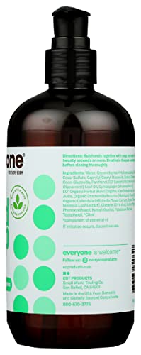 Image of Everyone Liquid Hand Soap, 12.75 Ounce (Pack of 1), Spearmint and Lemongrass, made with Essential Oils for Kitchen and Bathroom