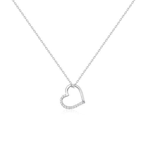 Raelyn&Bev. L'Amour Collection Jewelery,Heart Pendant Necklace,Choker Necklaces For Women, Girls with Polishing Cloth and Velvet Drawstring Bag