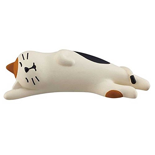 デコレ concombre 猫 マスコット ネコ のび寝猫 約70×25×h20 単位(mm)