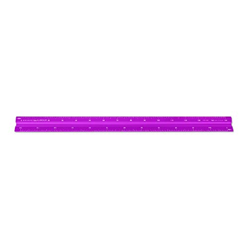 Image of Alumicolor Aluminum Architect Metric Solid Drafting Scale, 30 Centimeter, Purple