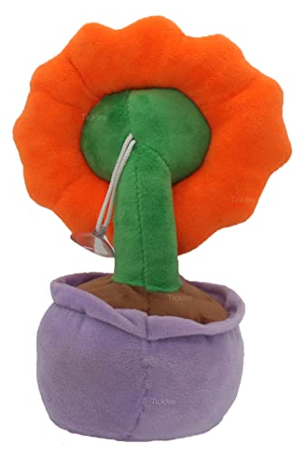 Image of Tickles Beautiful Sunflower Plant Soft Stuffed Plush Toy for Kids Birthday Valentine Gift (Color: Multicolor; Size: 22 cm)