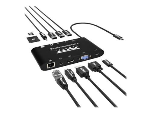 Station d'accueil Type C Travel réplicateur de ports 4K HDMI DP VGA pour PC