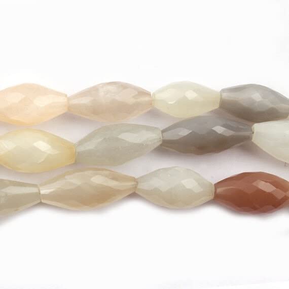 Pierre de lune briolettes de qualité supérieure perles melon facettées LKBEADS pour joaillerie