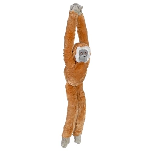 Peluche gibbon main blanche Ecokins Wild Republic 56cm en tissu haut de gamme recyclé