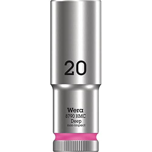 Wera 05004560001 8790 HMC Deep Steckschlüsseleinsatz 1/2", Leuchtpink, 20.0 mm