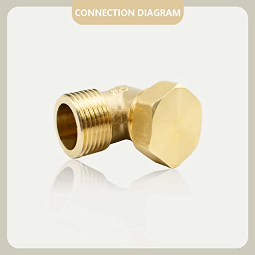 Bwintech 2 Pcs 1" Female BSP Thread Brass Female Cap Hex Socket Pipe Plug Fittings Connector for Pipe Connecting Conversion - Image 4