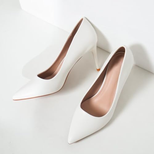 Image of Women's Low Kitten Heel Pumps Classic Fashion Dress Pumps Simple Heeled Shoes for Office Work