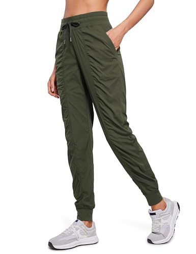 CRZ YOGA Lightweight Workout Joggers for Women 26"/28.5" High Waisted Outdoor Running Casual Track Pants with Pockets