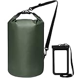 Múltiples tamaños: 4 tamaños (2L/5L/10/20L) para elegir, una opción adecuada para viajes al aire libre y deportes acuáticos. Cada saco impermeable viene con una funda impermeable para teléfono celular gratis, que le brinda protección impermeable para cada artículo que lleve.