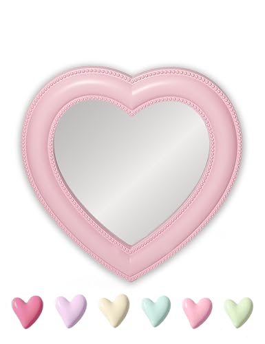 Espejo magnético para casillero con 6 imanes de corazón