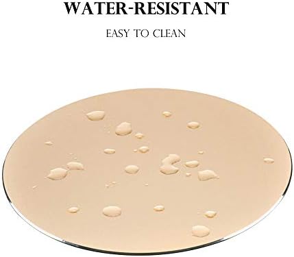 ProElife Premium Metal Mouse Pad Mice Mat 220mm Round Mousepad with Anti-skid Base & Highlight Edge for Home Office Laptop Computer Mouse (Gold Colour)