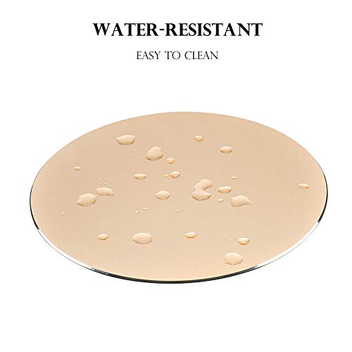 Proelife Premium Aluminum Metal Mouse Pad Mice Mat 8.66 Inch (Round, Champagne Gold) #TOP2