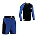 2BOLD Kids Rash Guard Set (US, Alpha, Small, Regular, Regular, Blue)