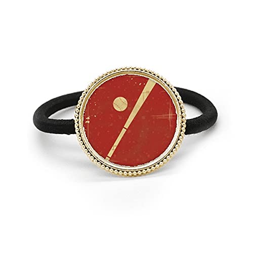 Metal pelo lazo de béisbol diseño rojo plata accesorio exclusivo para tocado 1