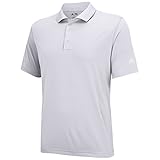 adidas Golf Men's Puremotion Solid Jersey Polo, Clear Onyx/White, Large