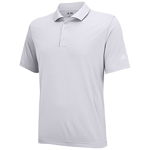 adidas Golf Men's Puremotion Solid Jersey Polo, Clear Onyx/White, Large