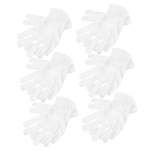 Hoement 6 pares Guantes de Microfibra Antiestáticos para Inspección y Manipulación de Joyería Reutilizables sin Polvo Unisex Protección para Electrónica y Entornos Limpios