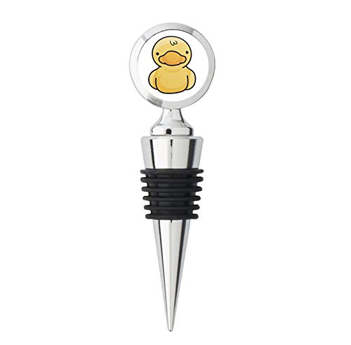 Cute Kindergarten Nursery Rubber Duck Cartoon Steel Bottle Stopper Winestopper