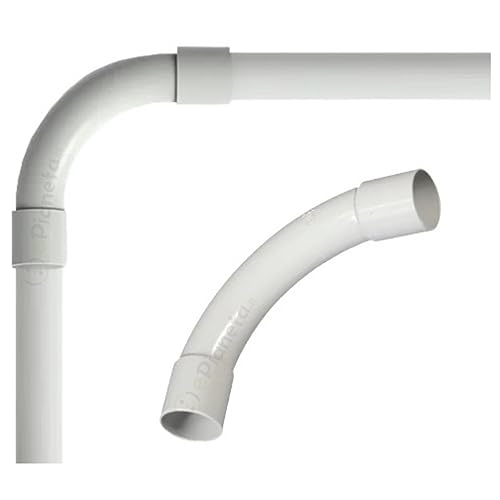 6PZ CURVA di raccordo 90° per tubo rigido Ø 25 mm IP40 in PVC grigio RAL 7035