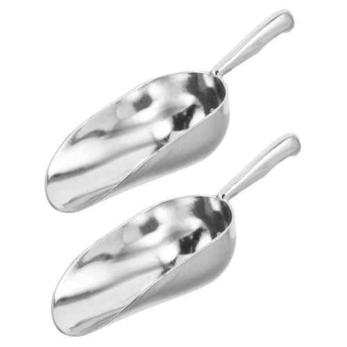 Warmhm 2 Pièces Scoop Aluminium Pelle à Glace Résistante Au Froid pour Cuisine et Buffet Ergonomique et Polyvalente pour Glace Farine et Grains