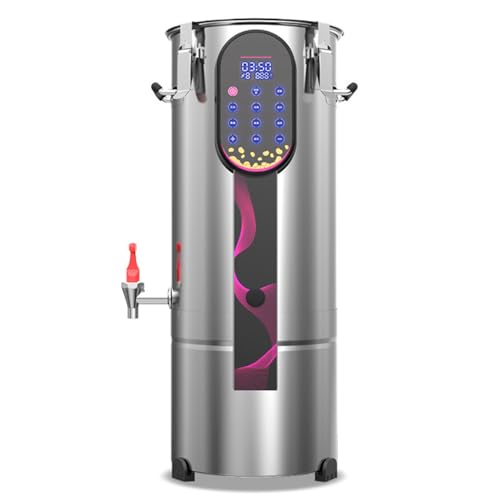 Máquina de leche de soja – Máquina eléctrica grande automática de acero inoxidable con capacidad de 30 L y filtro extraíble para una fácil limpieza, ideal para tiendas de desayuno