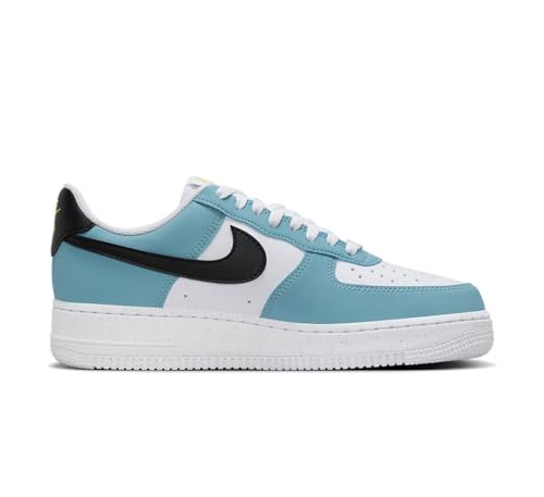 Nike NIKE Air Force 1 '07 Next Nature Women's Trainers Sneakers, Denim Turquoise Black White Cyber, 7.5