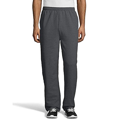 Hanes mens Hanes Comfortsoft Ecosmart Men s Fleece Sweatpants, Charcoal Heather, X-Large US