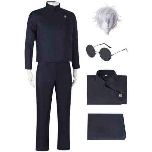 Costume cosplay homme noir veste pantalon uniforme complet halloween