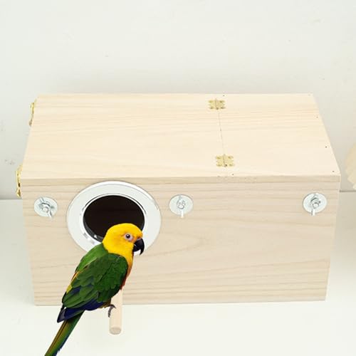 Nid d'élevage chaud en bois naturel pour perroquets et perruches - 3