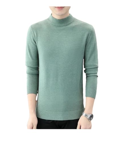 Dcvmvmn Men's Autumn and Winter Sweater Wool Sweater Men's Pullover Half High Collar Soft and Warm Knitted Sweater