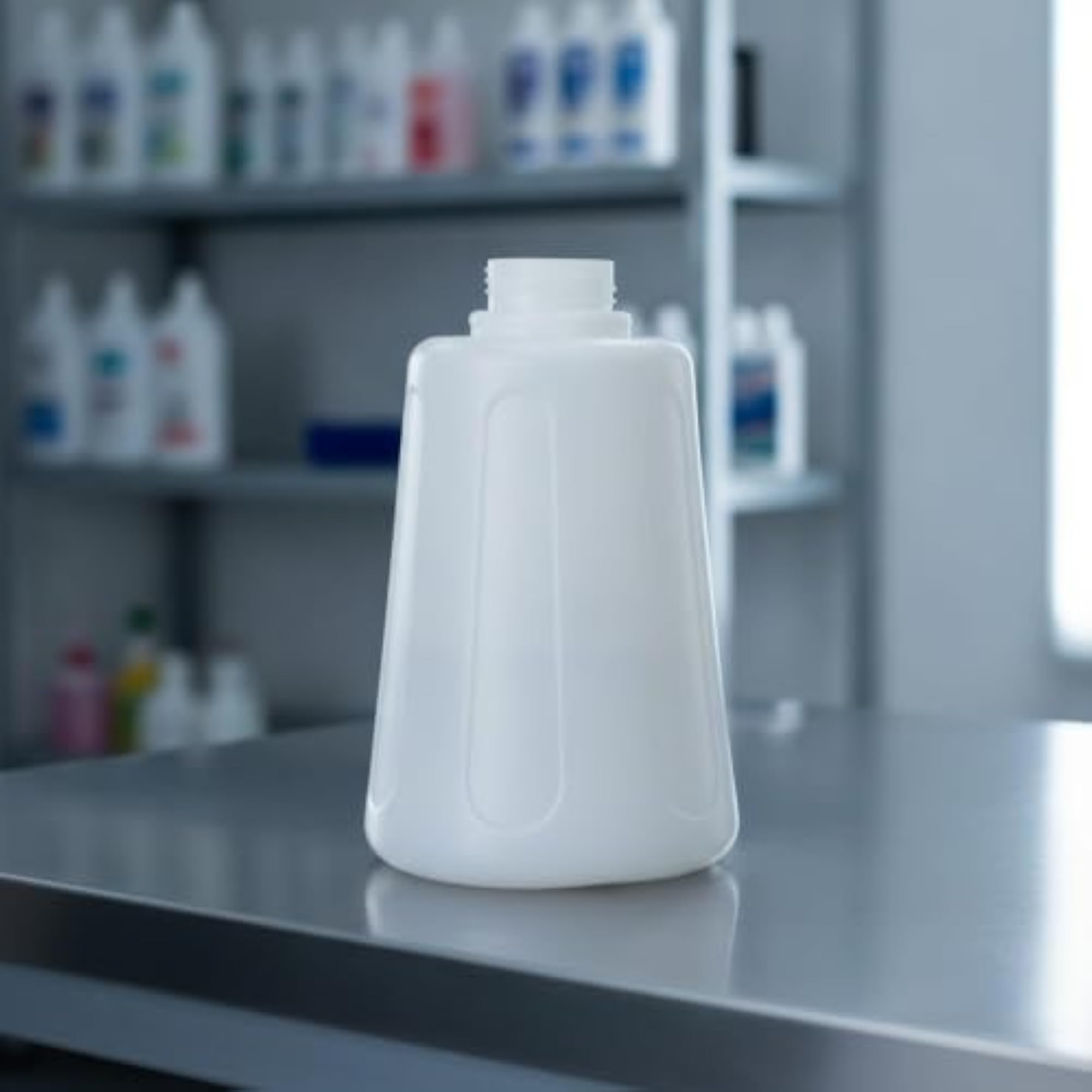 Threaded Sprayer Bottle Refillable Spray Bottle Container Leak-Proof for Car Wash, Household Cleaning, White, 2L