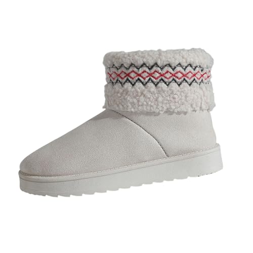 Bottes de neige pour garder les pieds au chaud - Souliers plats à fond épais blancs 37.5